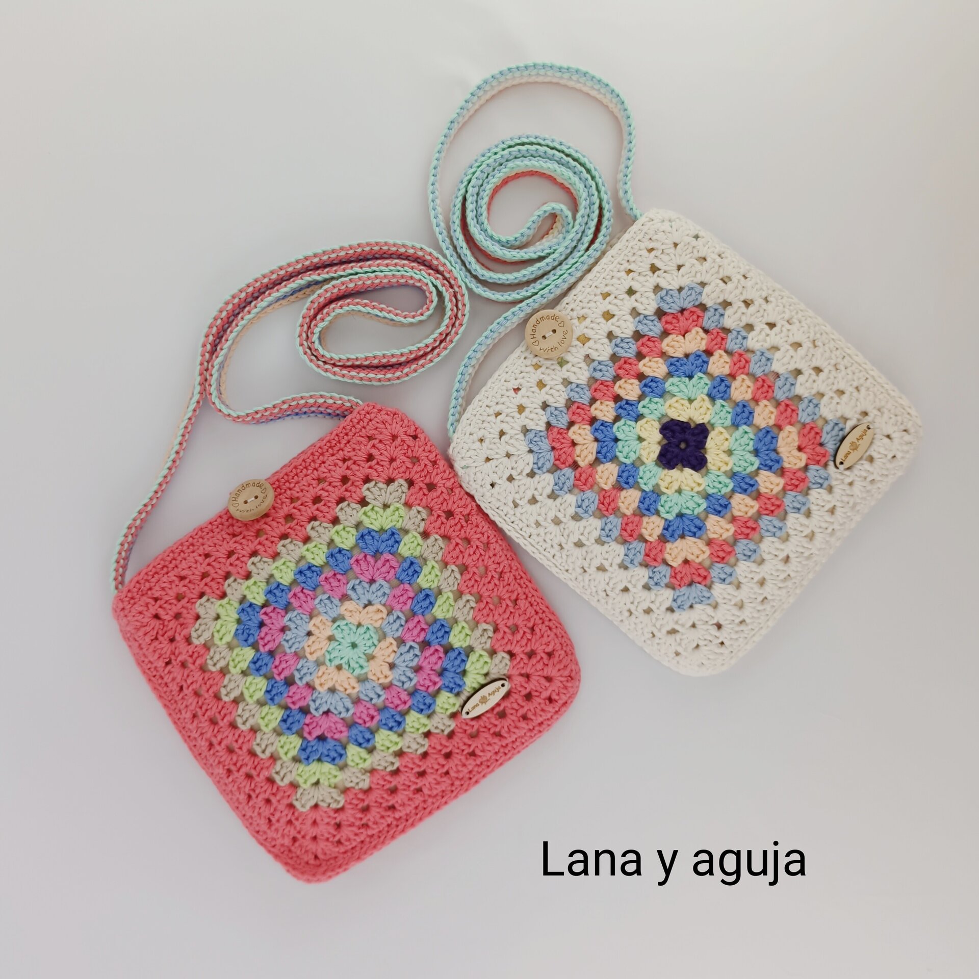 Bolso de crochet, bolso de hombro, tejido a mano, diseño original. - 2