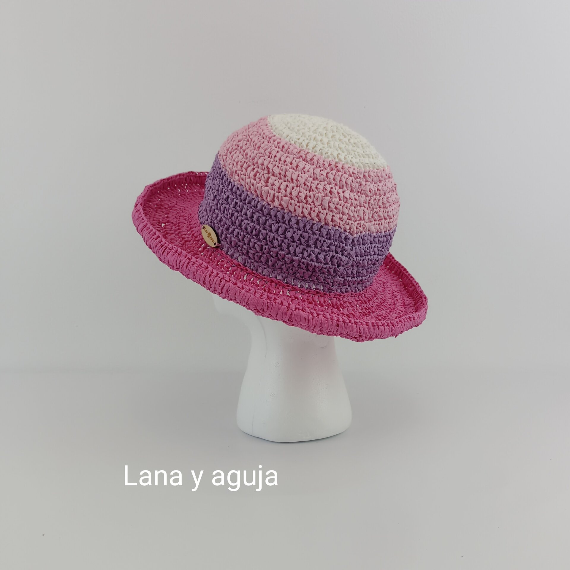 Sombrero de mujer para verano, pamela, sombrero de playa de rafia. - 11