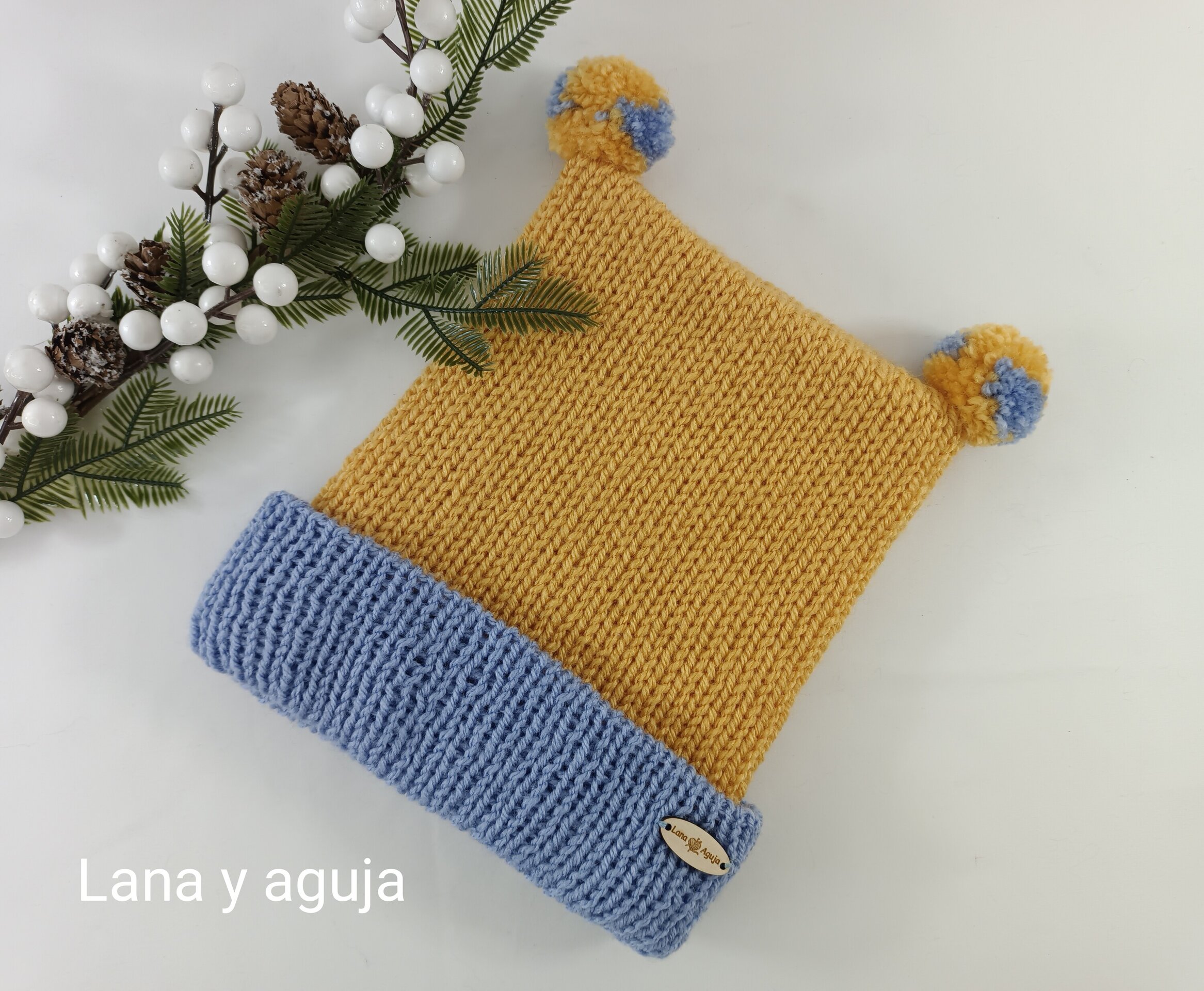 Gorro para chica, gorro tejido para invierno, gorro con orejas. - 5
