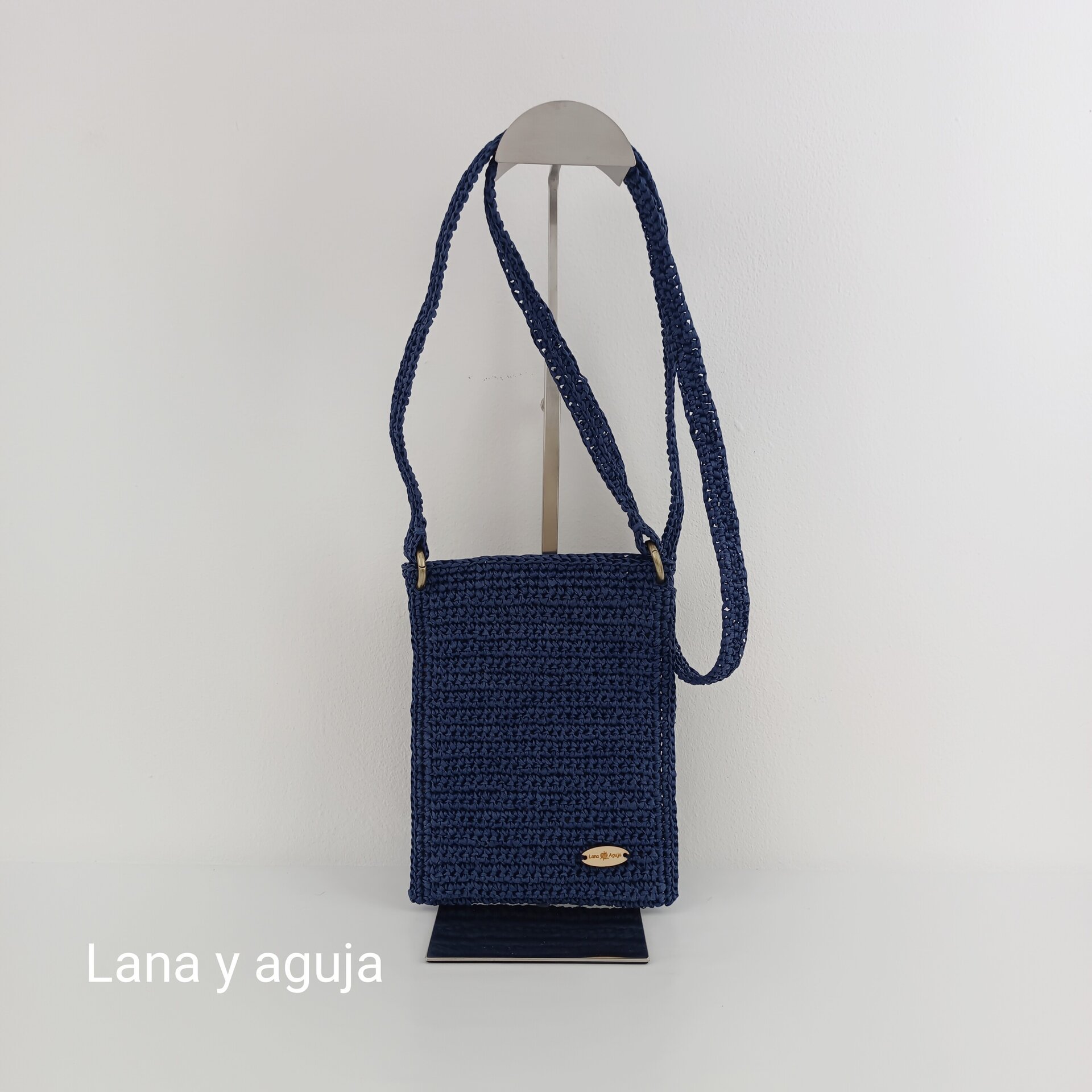 Bolso de crochet, bolso de hombro, tejido a mano, diseño original. - 5