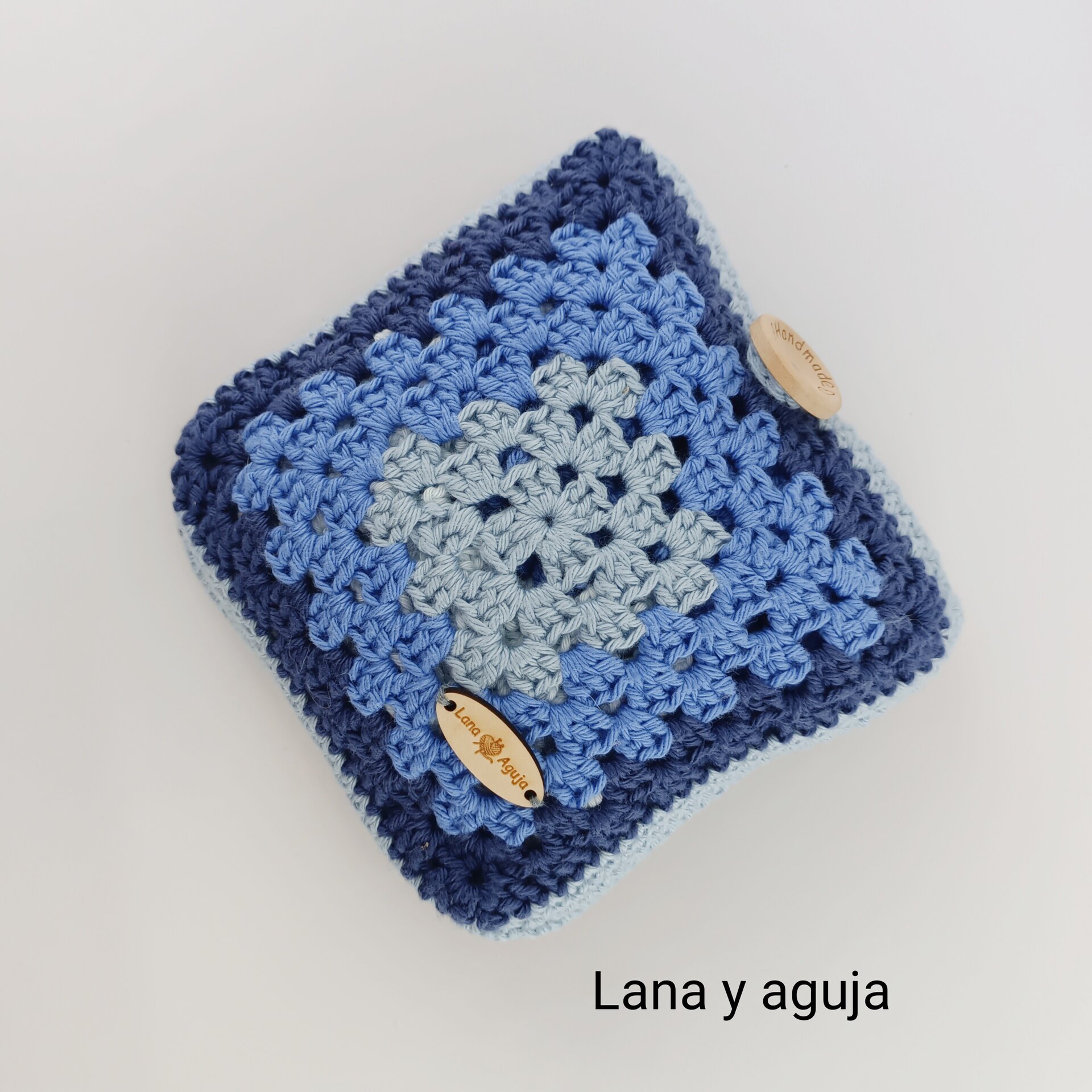 Bolsa de red tejida en crochet plegable - 5