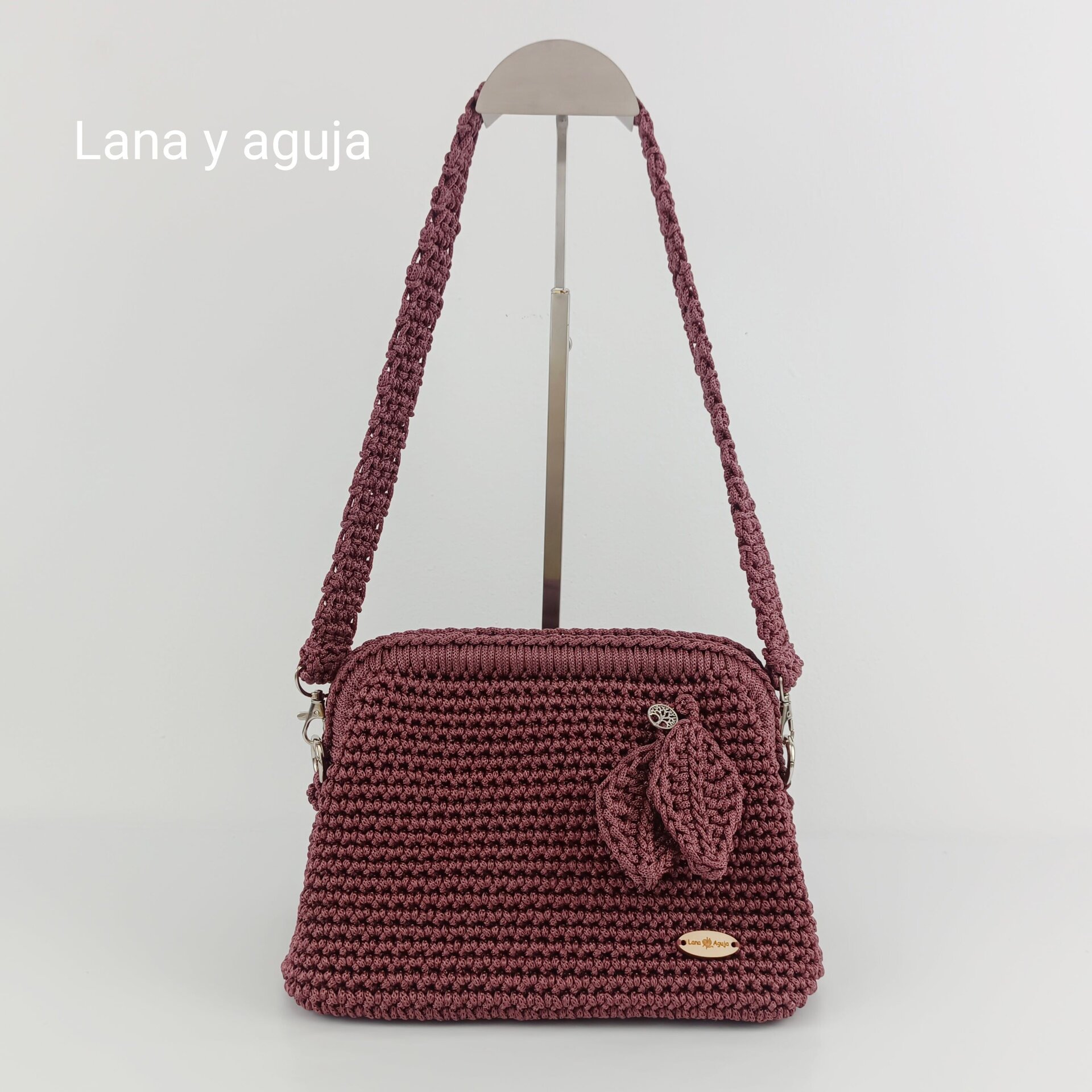 Bolso de crochet, Modelo Noa, tejido a mano, estilo doctor. - 8