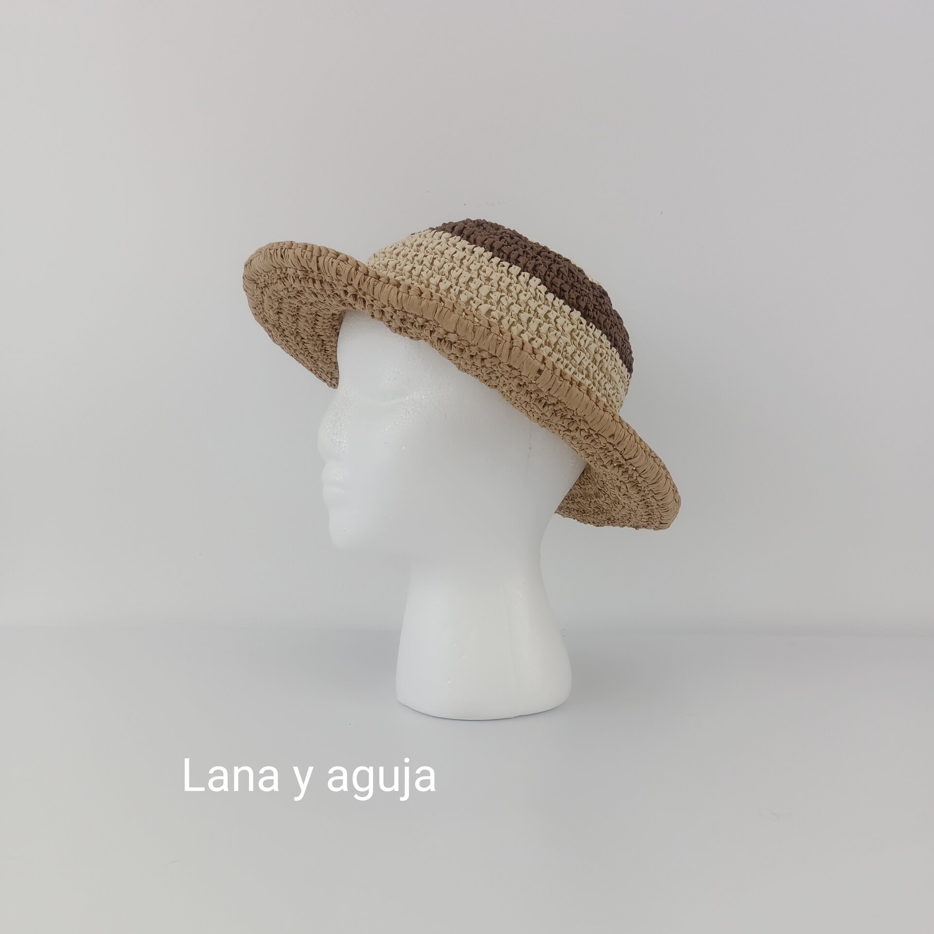 Sombrero de mujer para verano, pamela, sombrero de playa de rafia. - 10