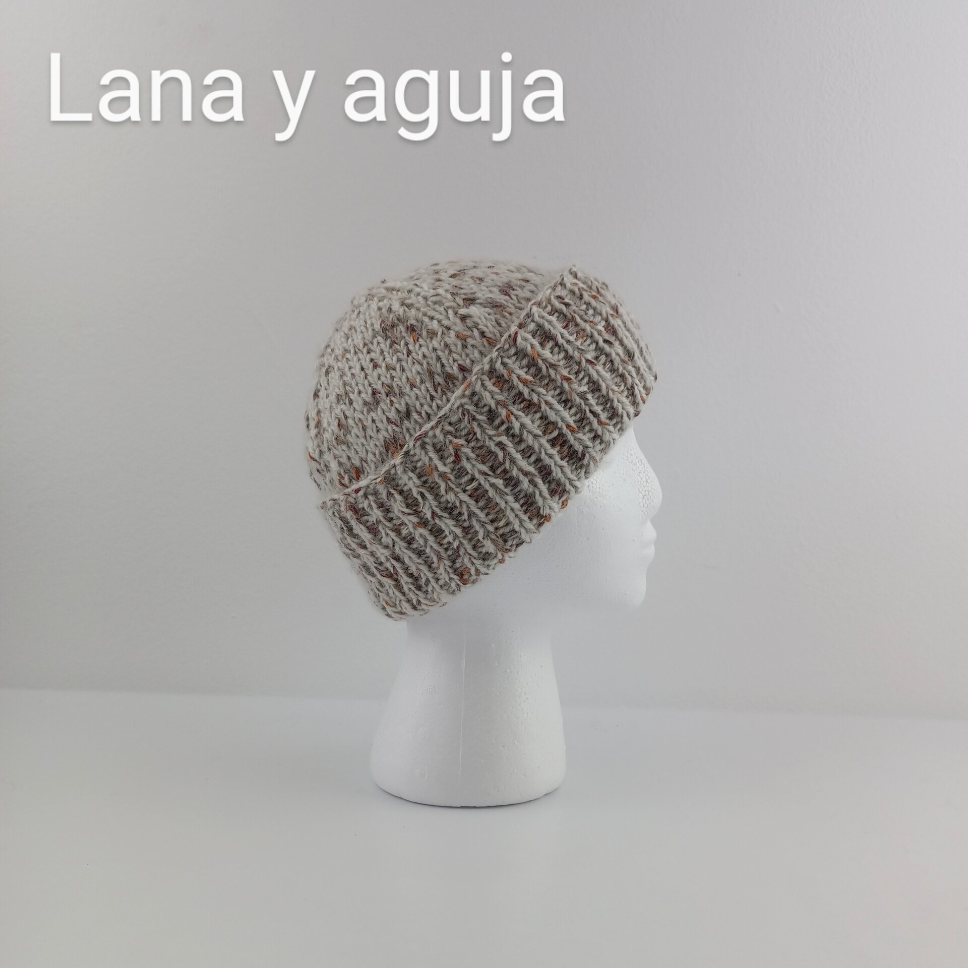 Gorro de lana tejido a mano, unisex, modelo nórdico. VARIOS COLORES - 2