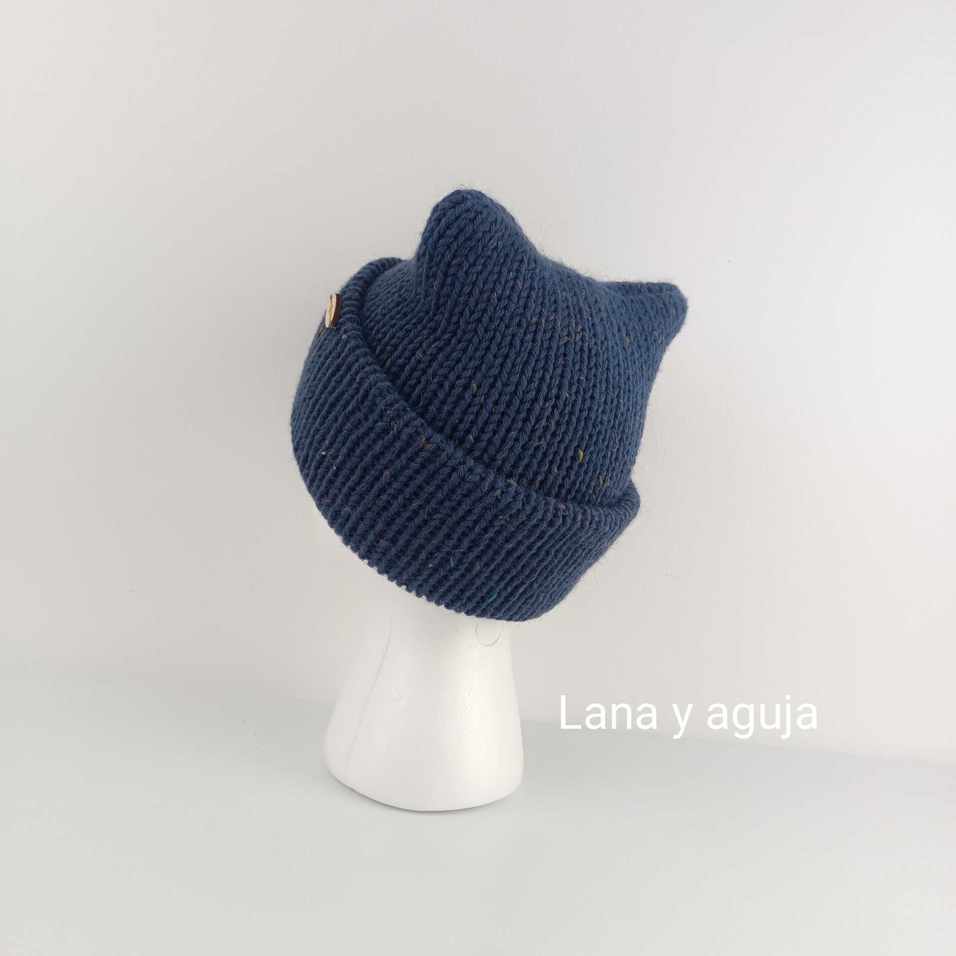 Gorro unisex, gorro tejido para invierno, gorro con orejas. VARIOS COLORES - 7
