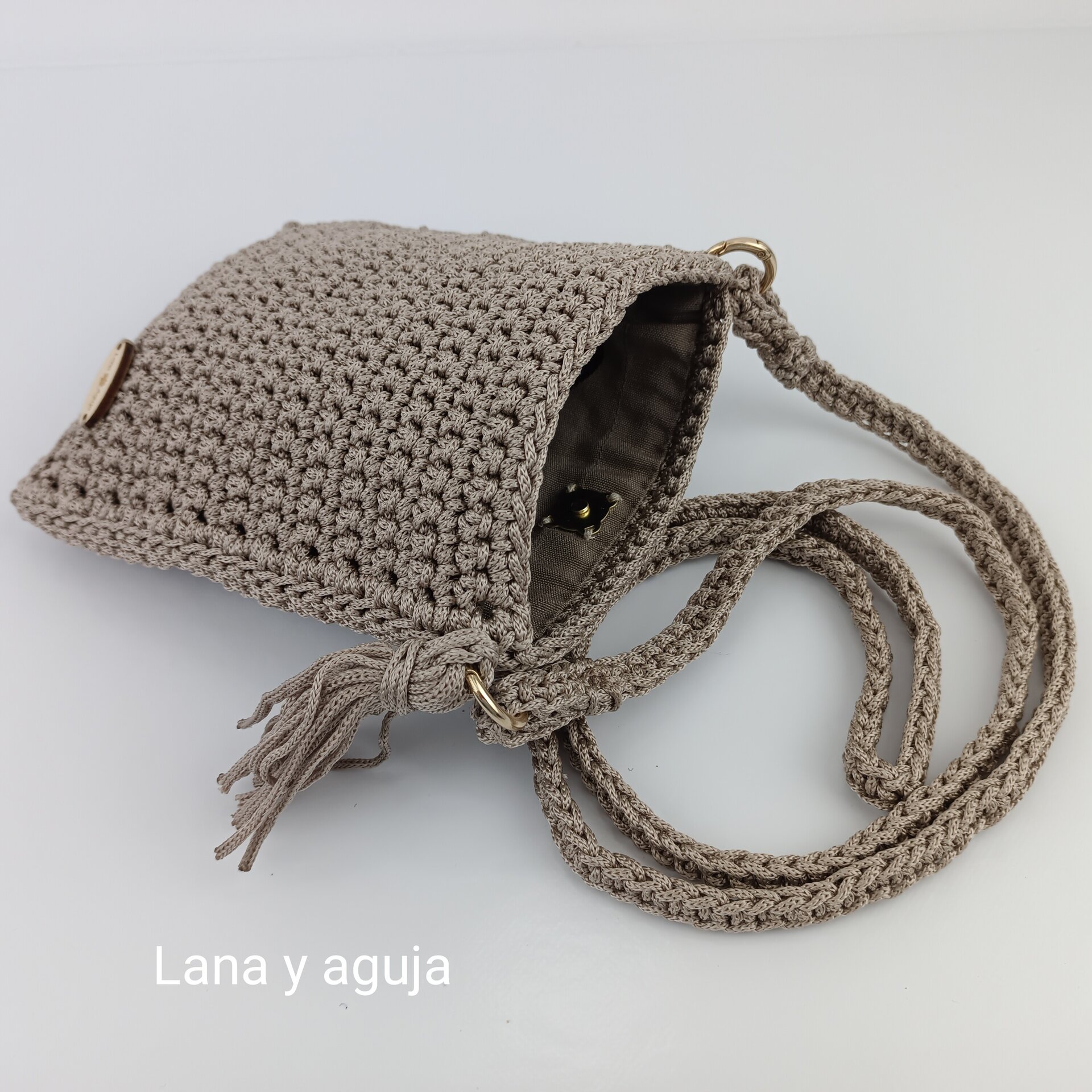 Bolso de crochet, Modelo Catalina, Mini bolso. - 4