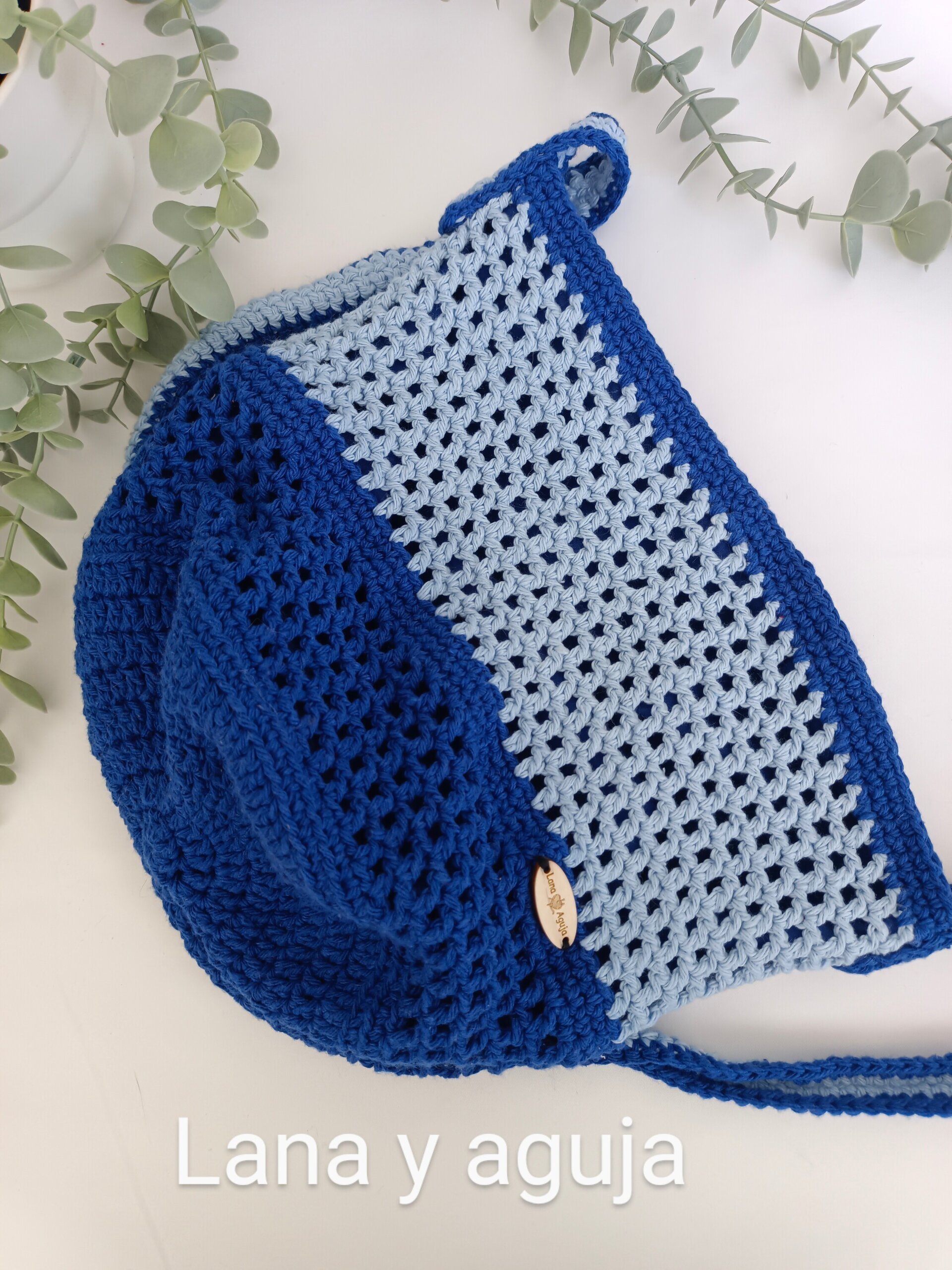 Bolso de crochet, bolso de hombro, tejido a mano, diseño original. - 3