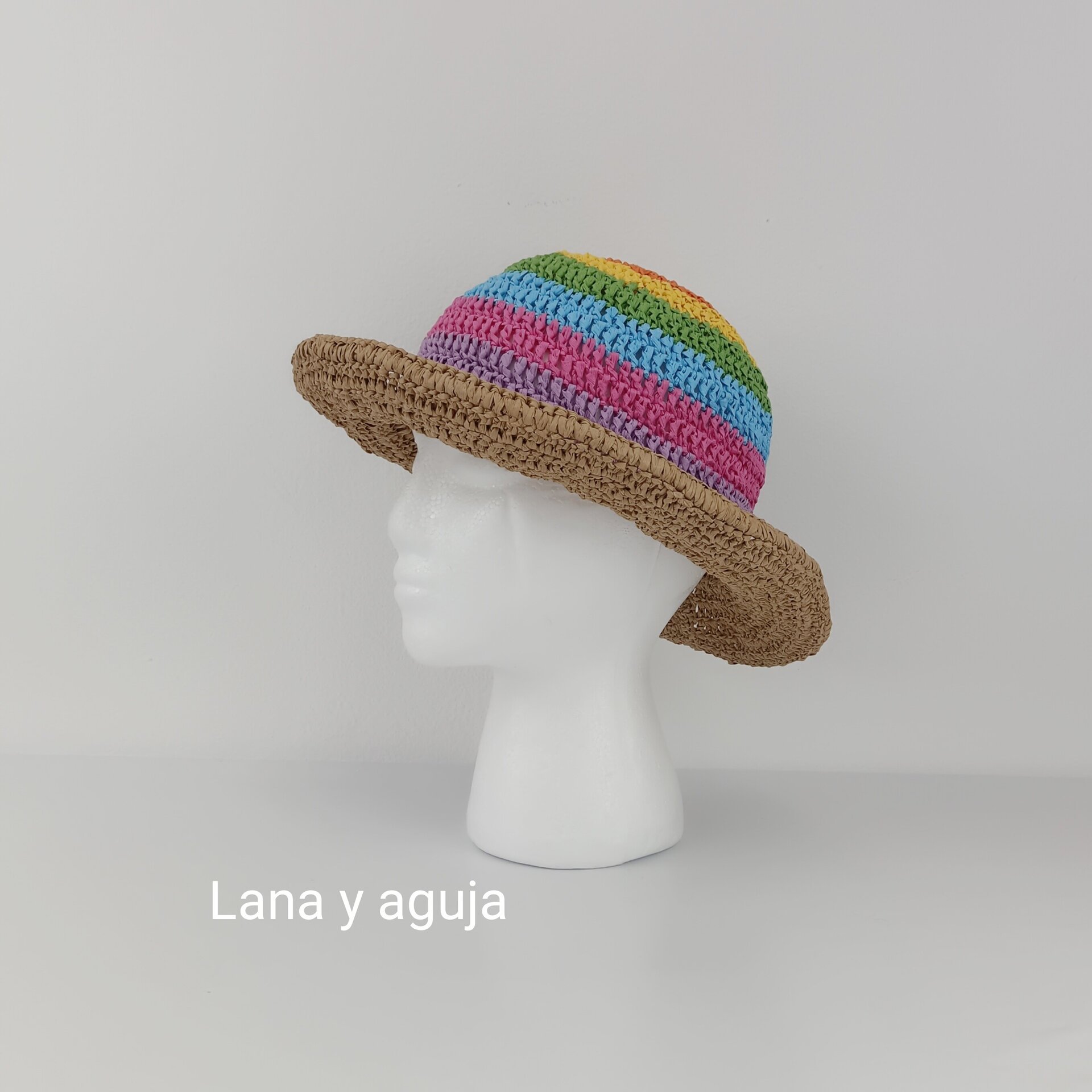 Sombrero de mujer para verano, pamela, sombrero de playa de rafia. - 4