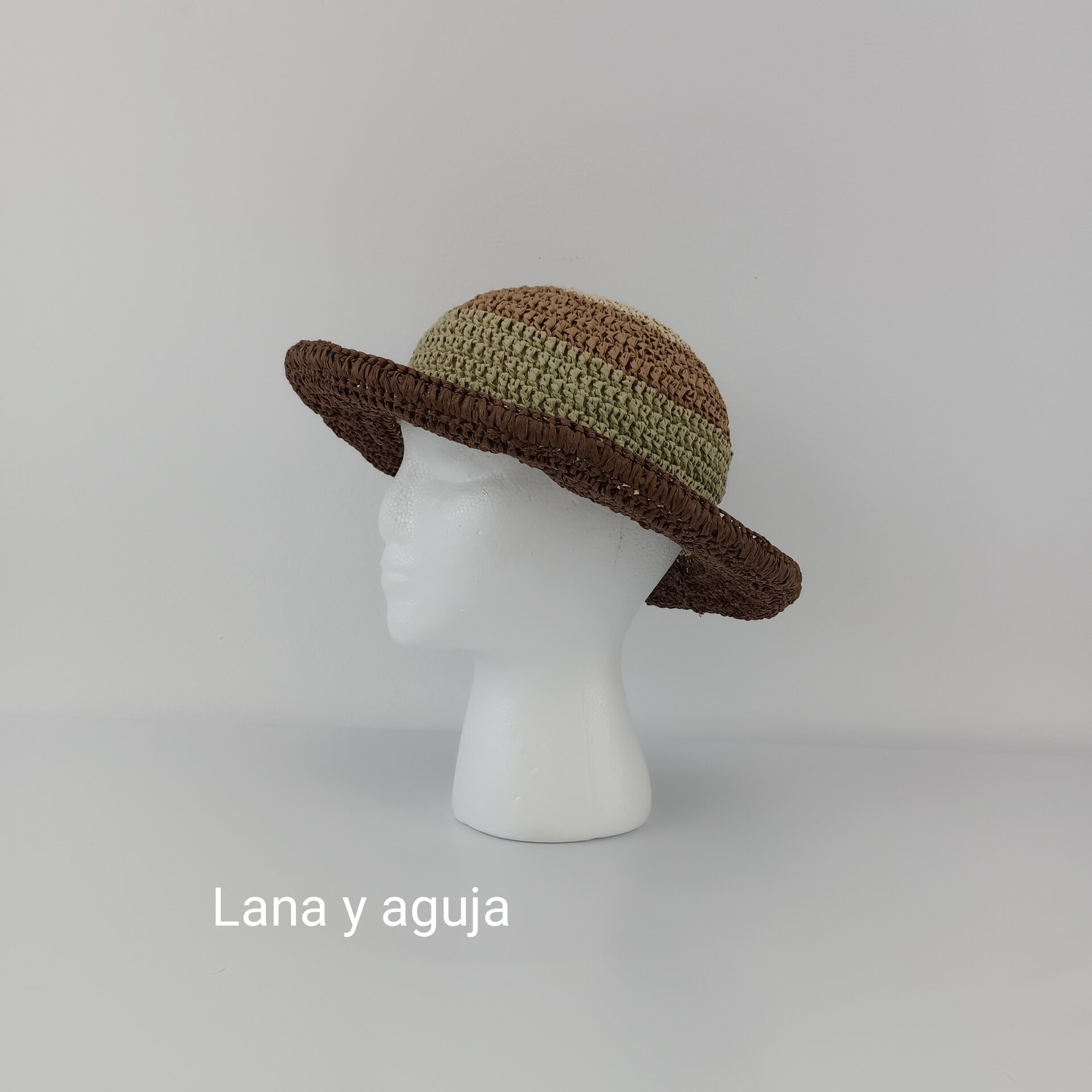 Sombrero de mujer para verano, pamela, sombrero de playa de rafia. - 2