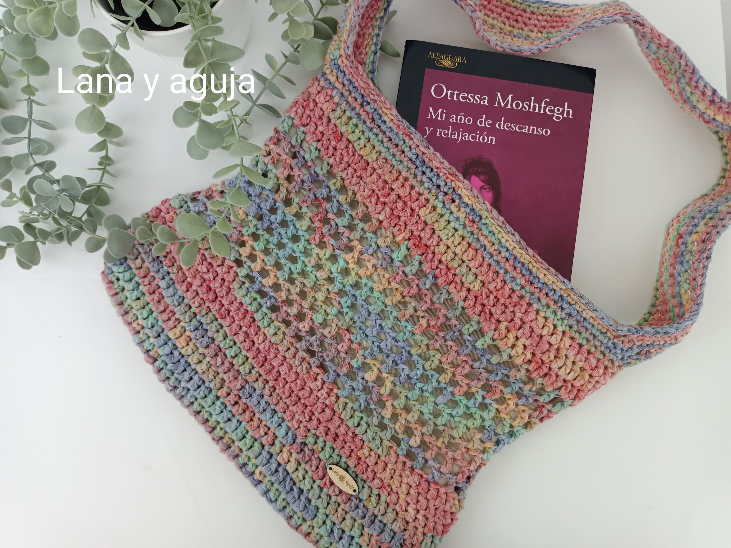 Bolso de crochet, bolso de hombro, tejido a mano, diseño original. - 2