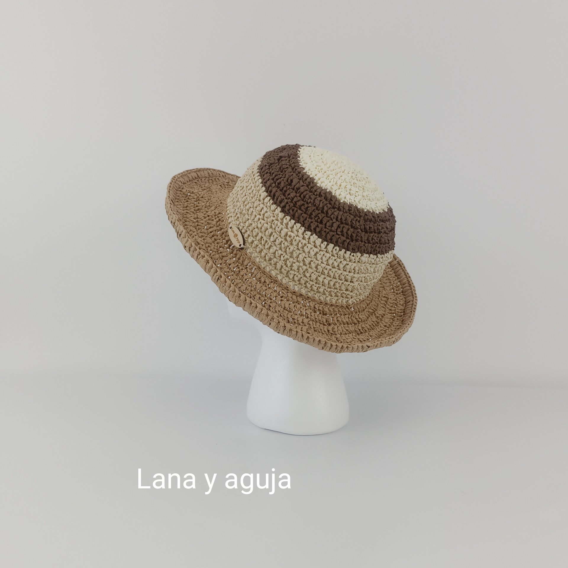 Sombrero de mujer para verano, pamela, sombrero de playa de rafia. - 11