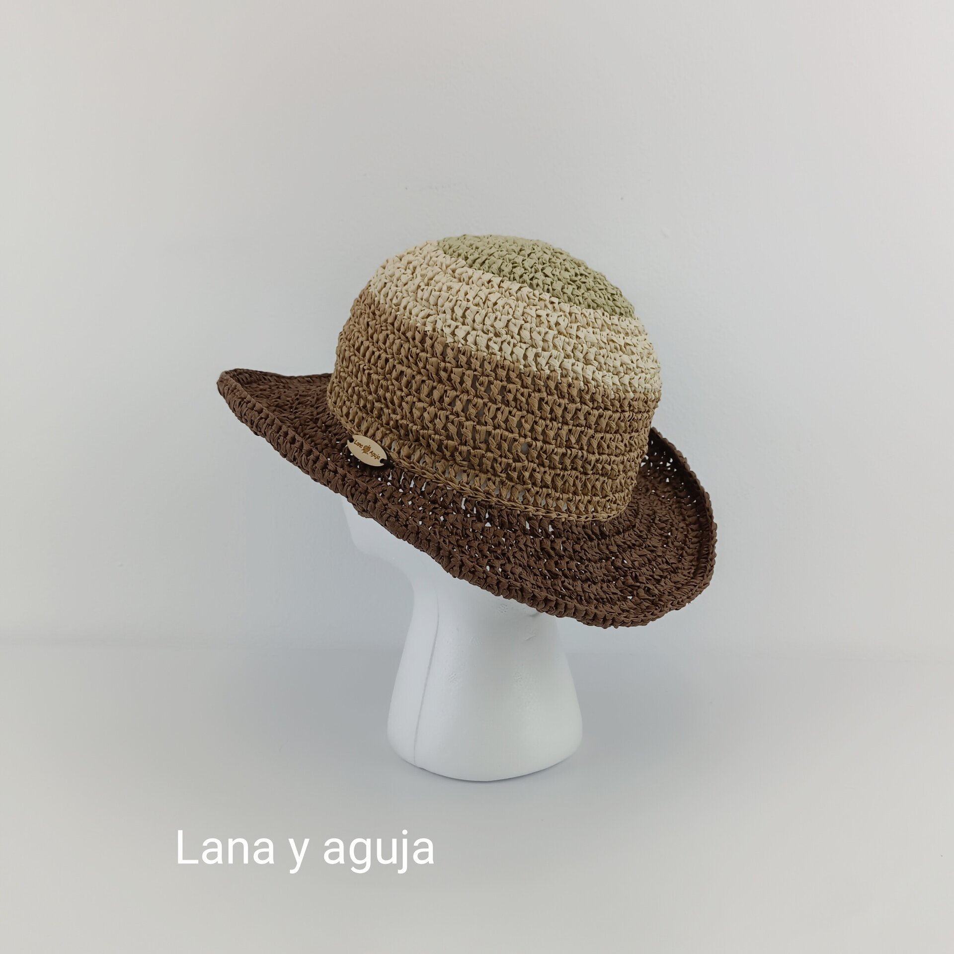 Sombrero de mujer para verano, pamela, sombrero de playa de rafia. - 8