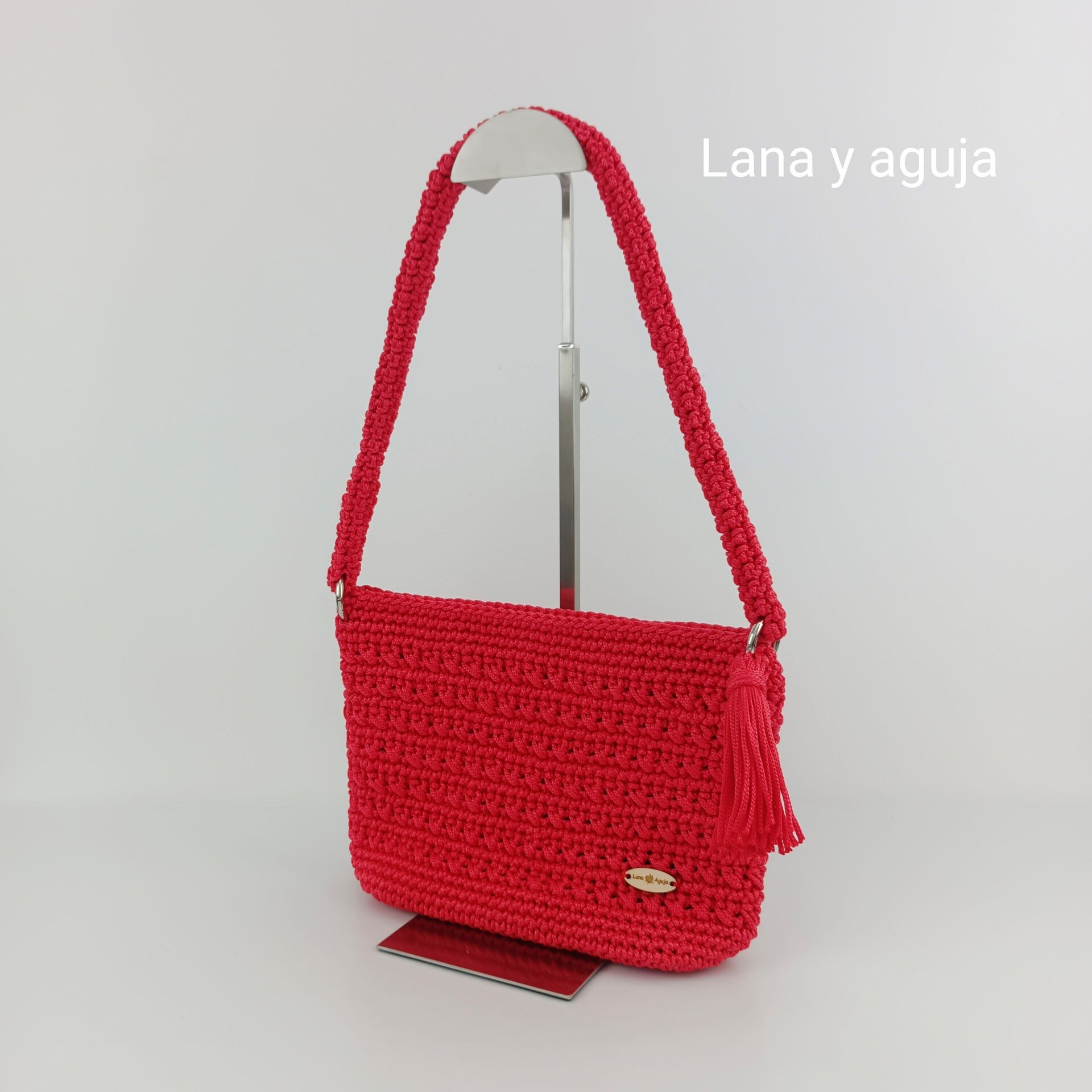 Bolso de crochet, Modelo Amai, bolso de hombro. - 7
