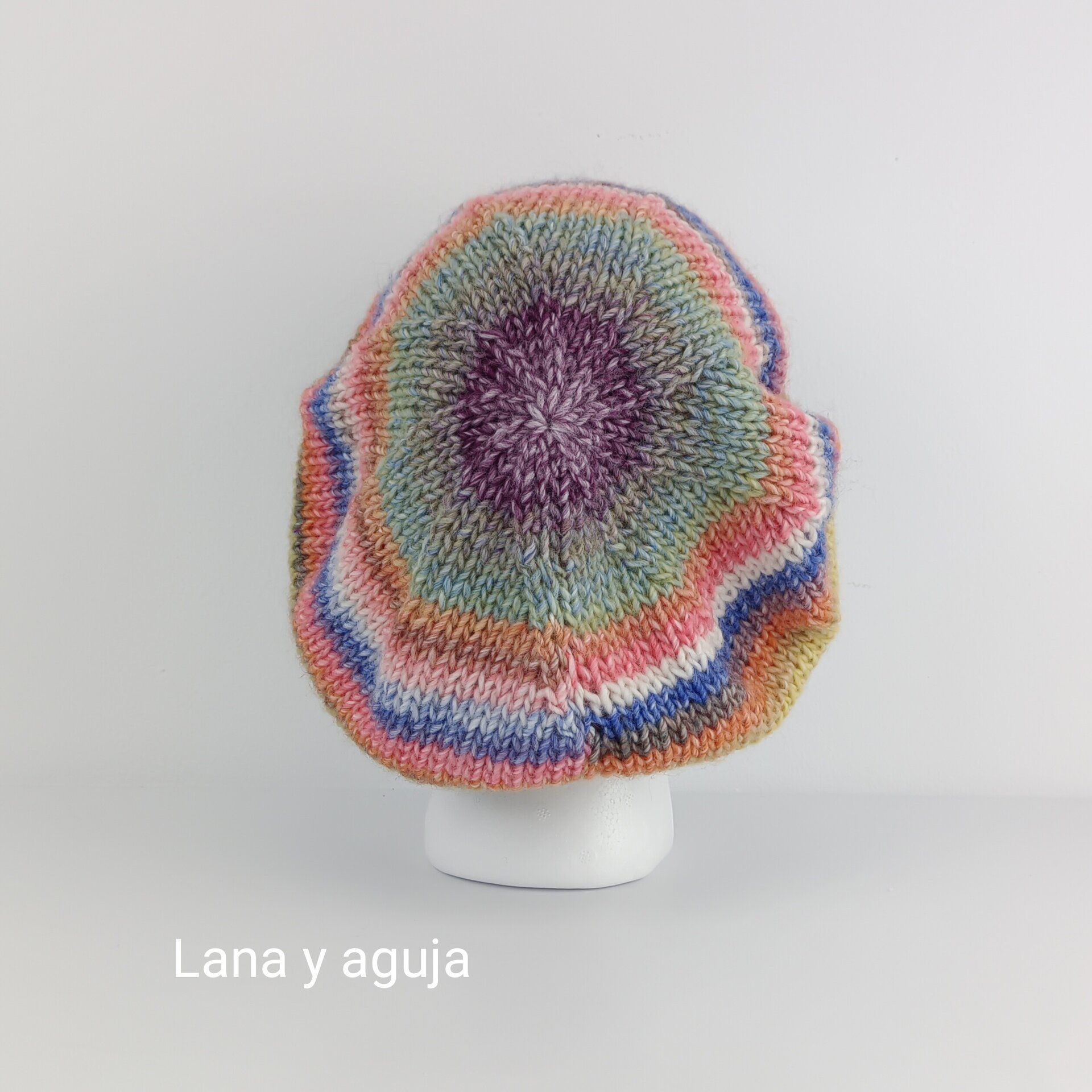 Boina tejida a mano, boina para mujer, gorro de lana, boina de lana. - 3