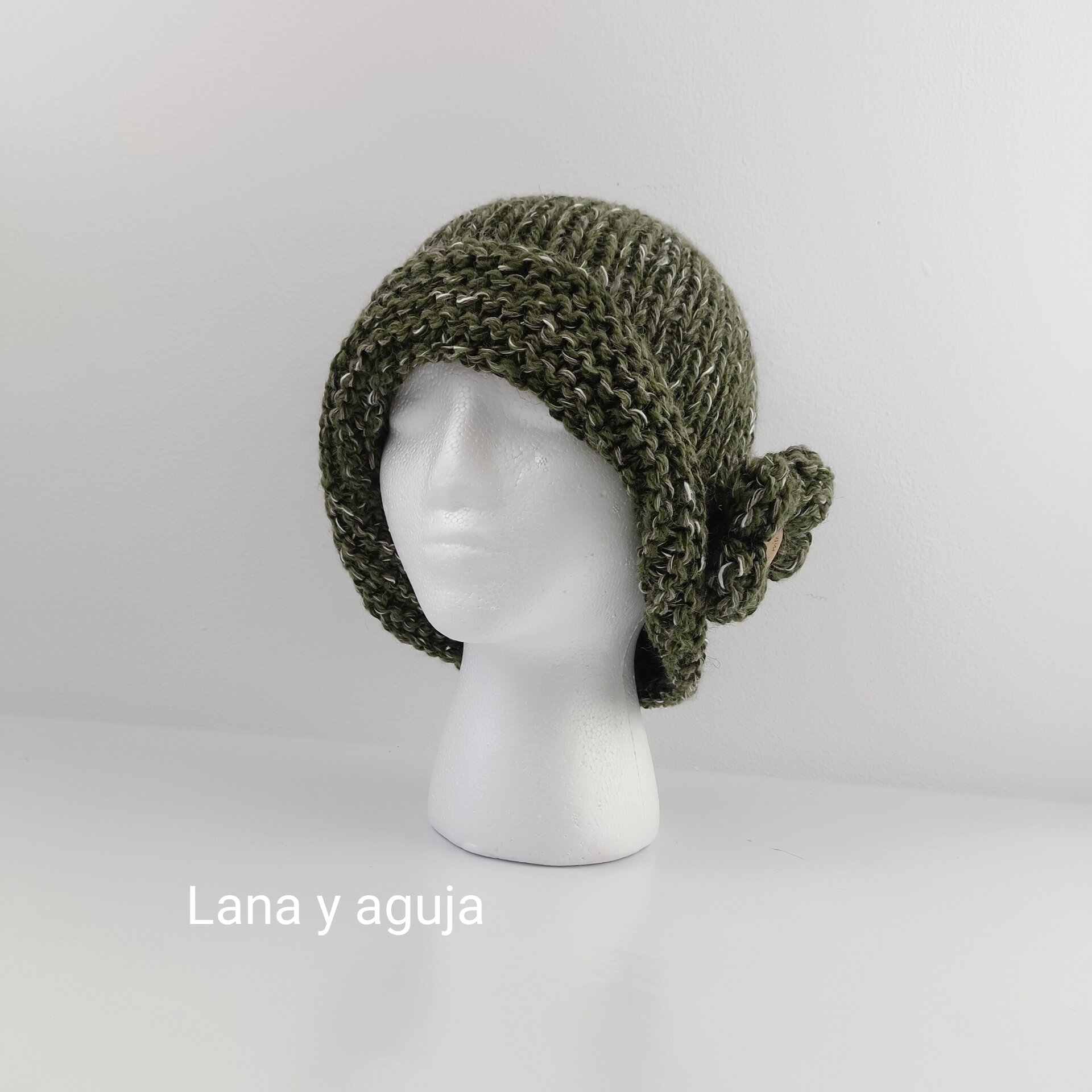 Gorro de lana, estilo años 20, sombrero tejido, gorro invierno. - 6
