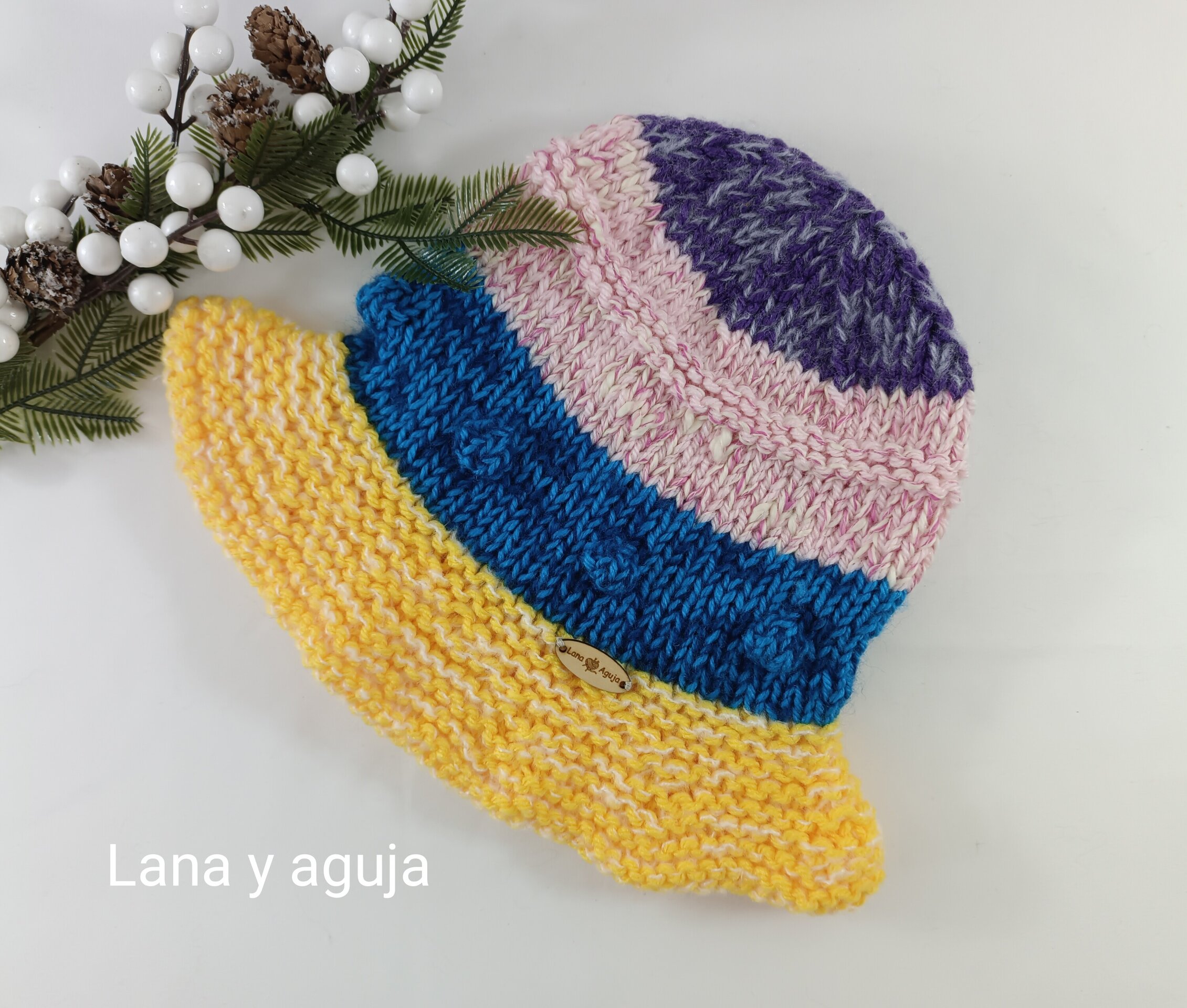 Gorro de lana, sombrero pescador, gorro multicolor. VARIOS COLORES - 6