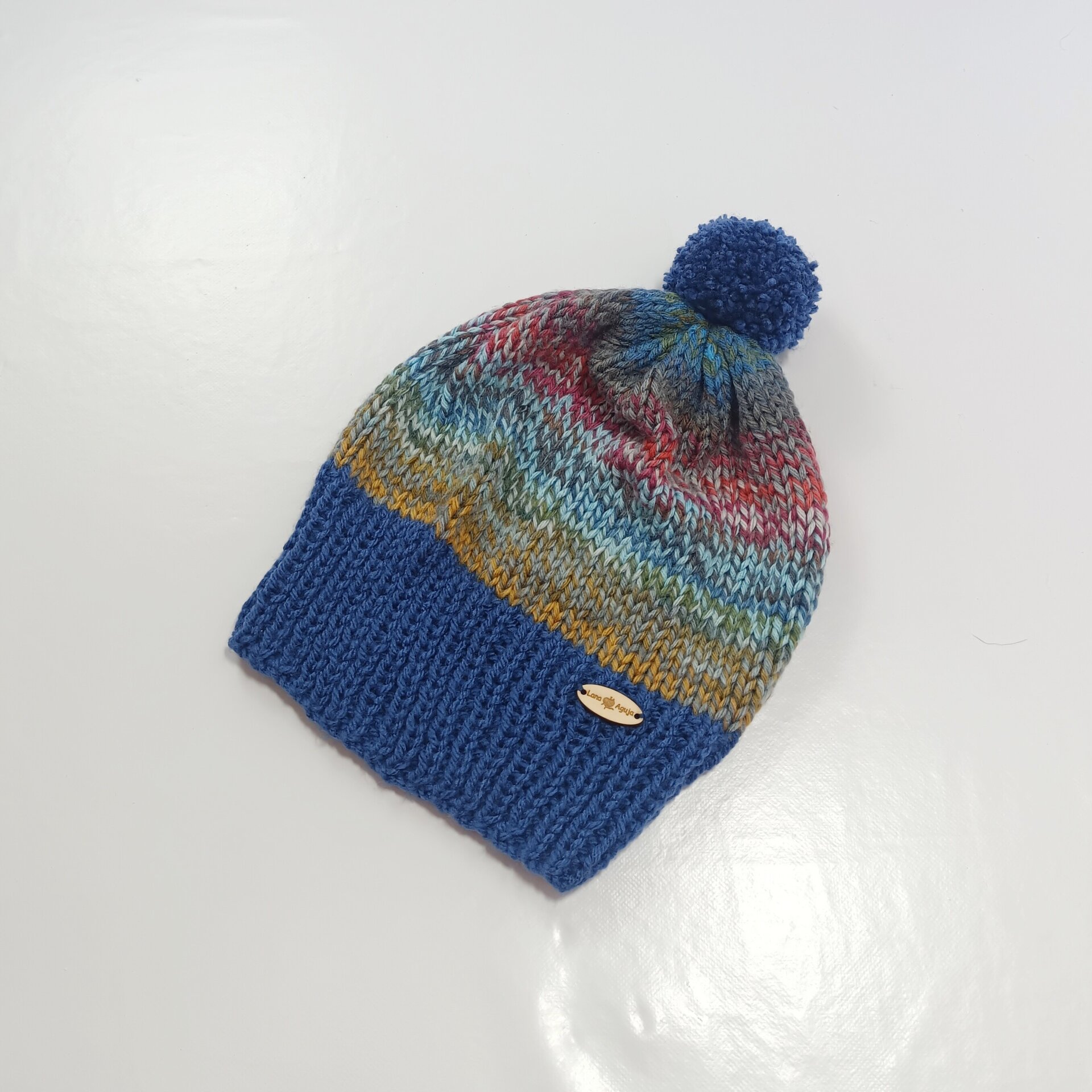 Gorro tejido invierno, gorro de lana largo, gorro mujer. - 5
