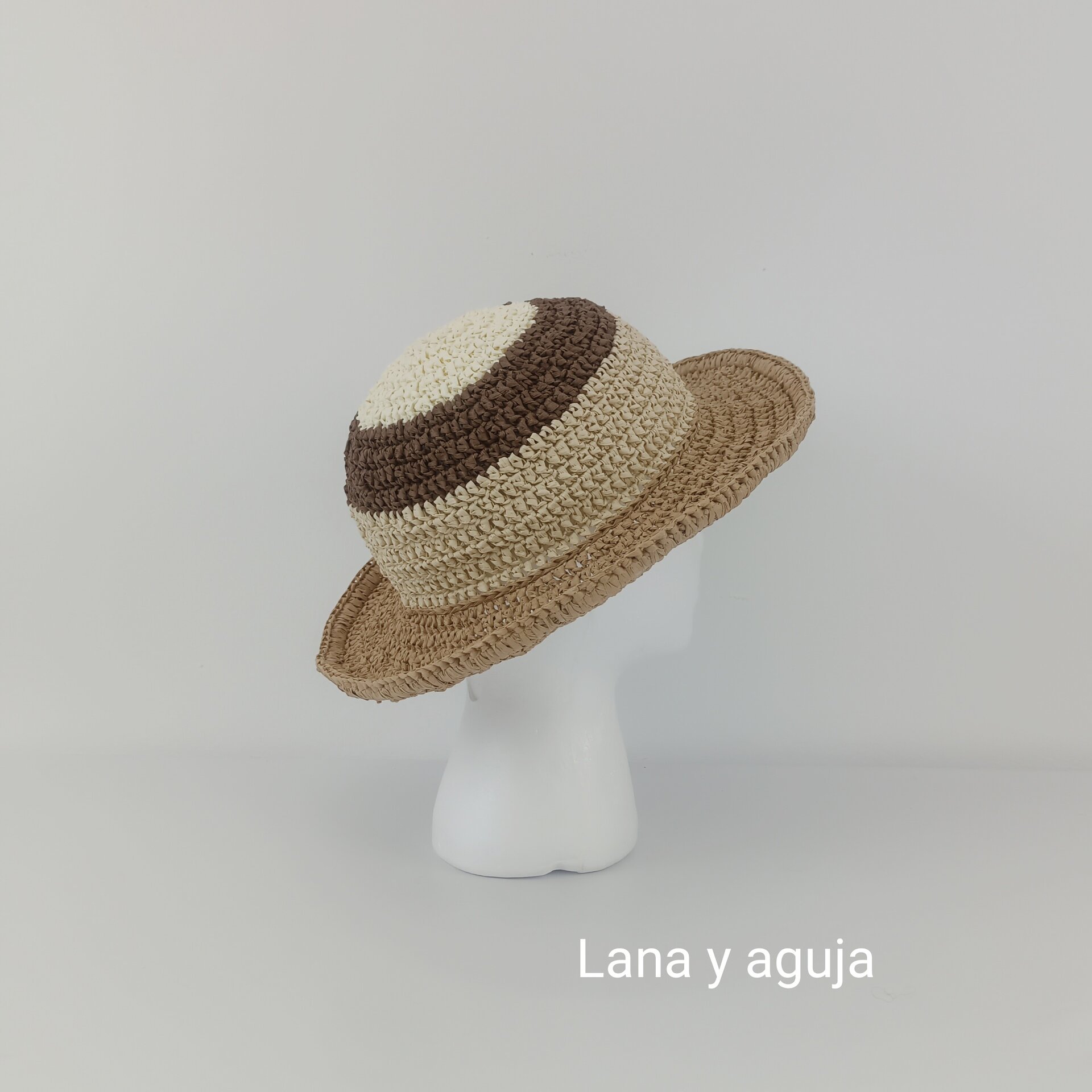 Sombrero de mujer para verano, pamela, sombrero de playa de rafia. - 12
