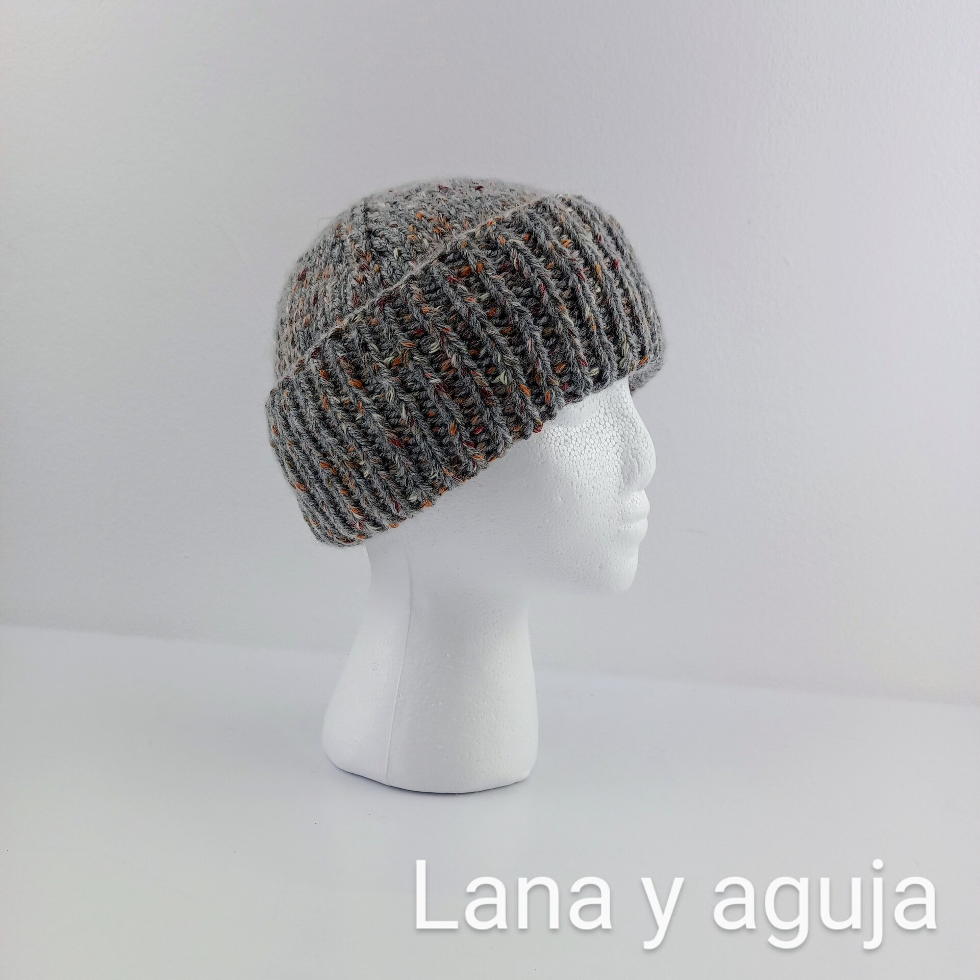 Gorro de lana tejido a mano, unisex, modelo nórdico. VARIOS COLORES - 7