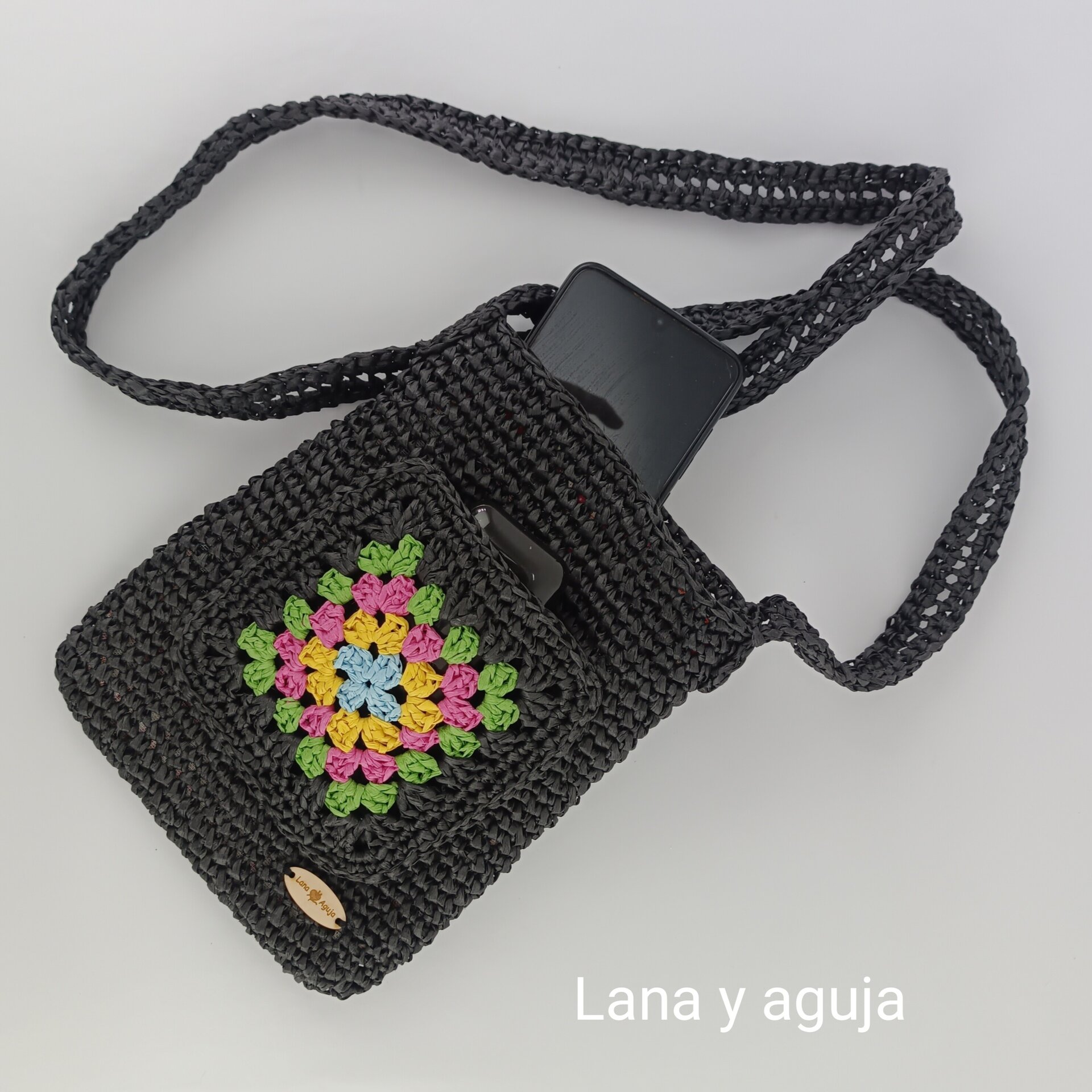 Bolso de crochet, bolso de hombro, tejido a mano, diseño original. - 12