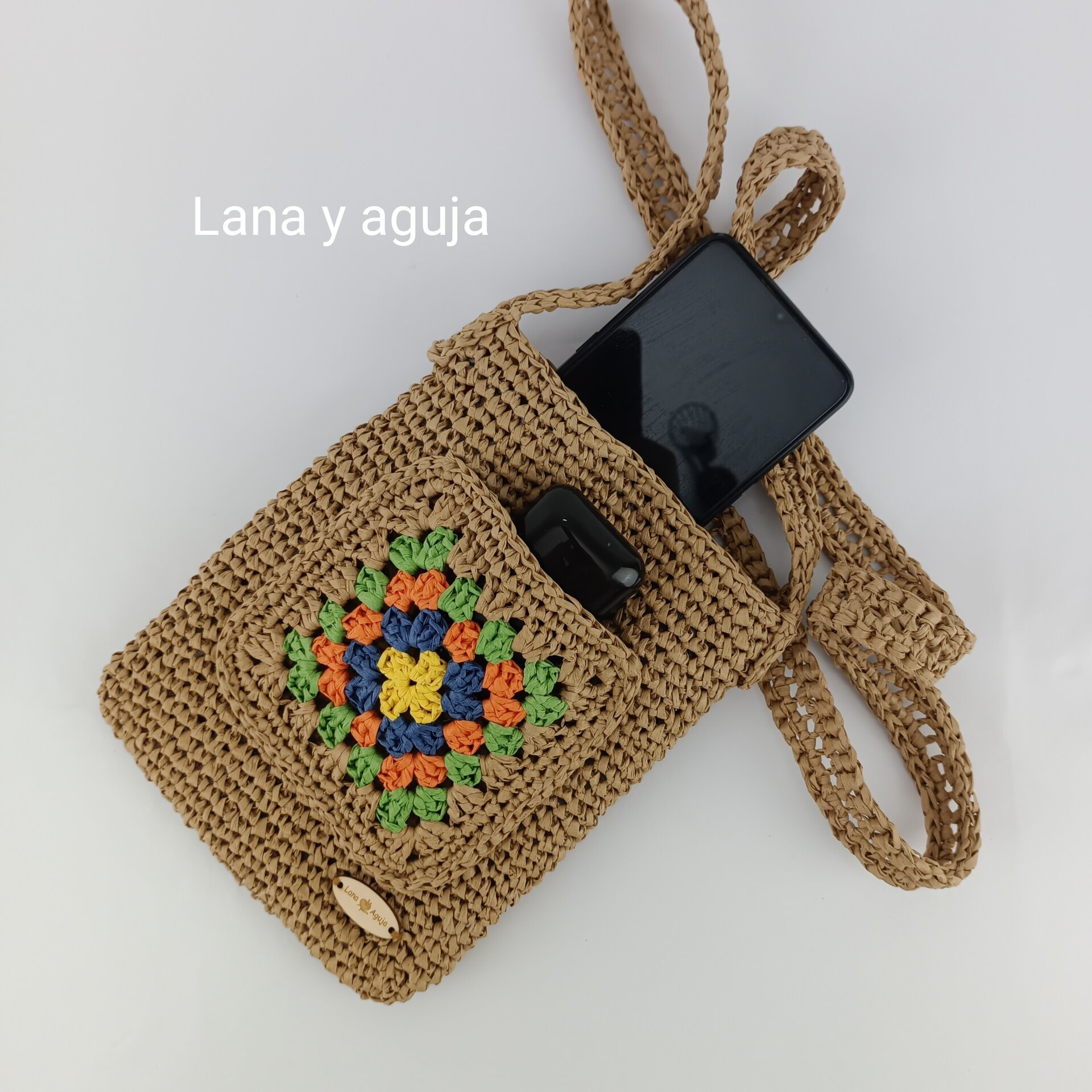 Bolso de crochet, bolso de hombro, tejido a mano, diseño original. - 12