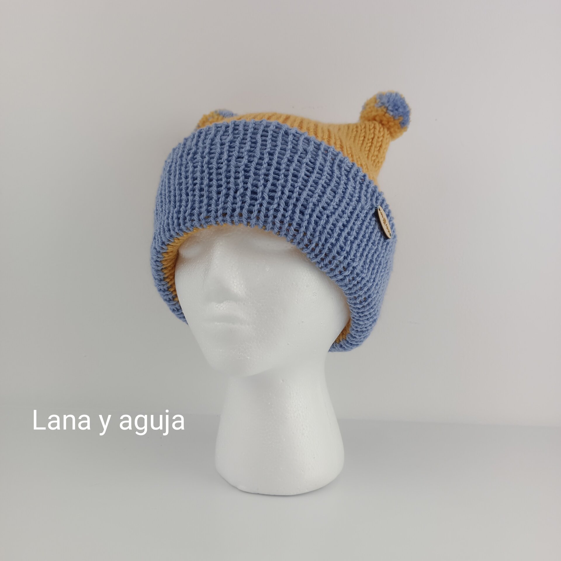 Gorro para chica, gorro tejido para invierno, gorro con orejas. - 4