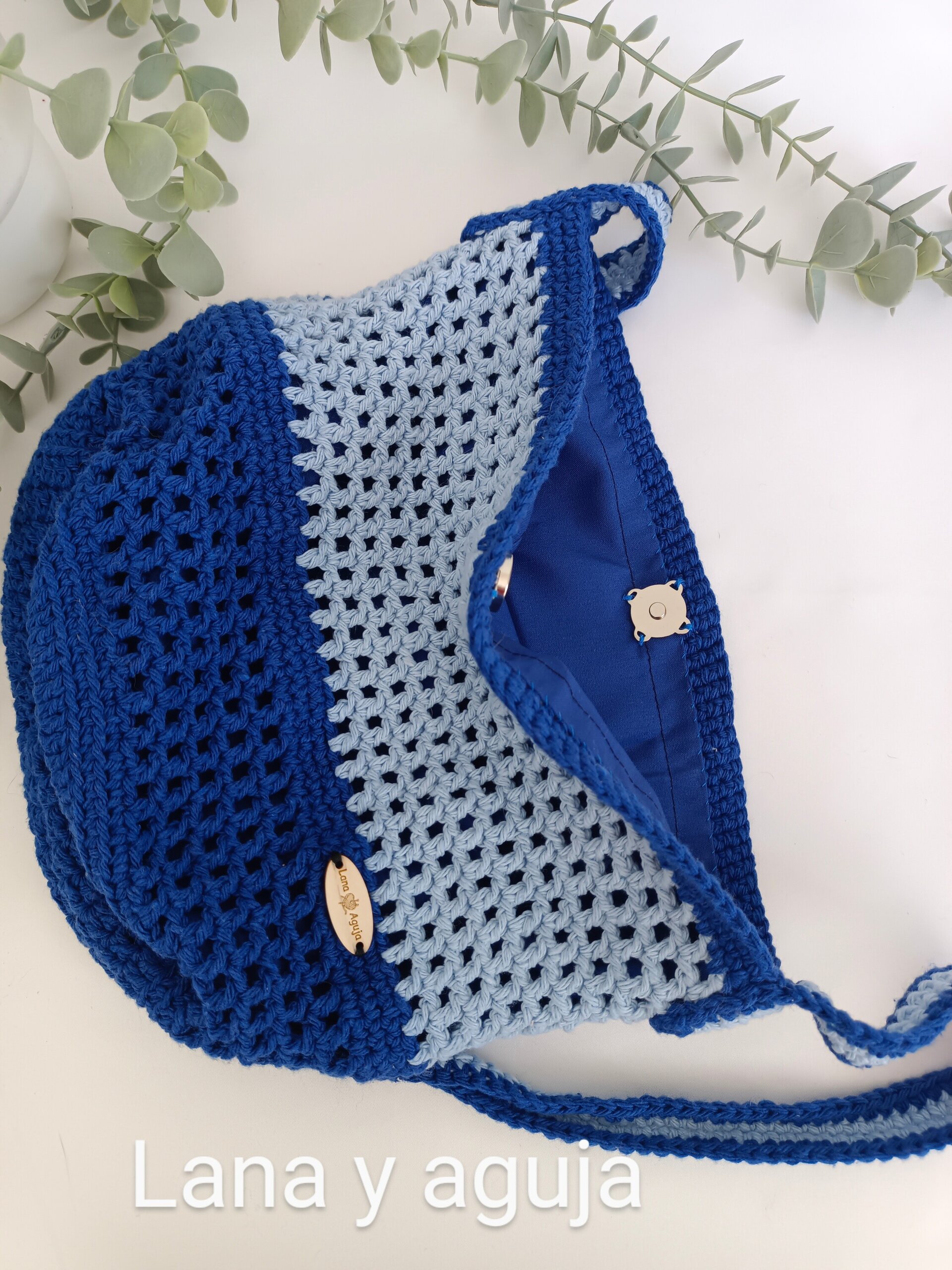 Bolso de crochet, bolso de hombro, tejido a mano, diseño original. - 2