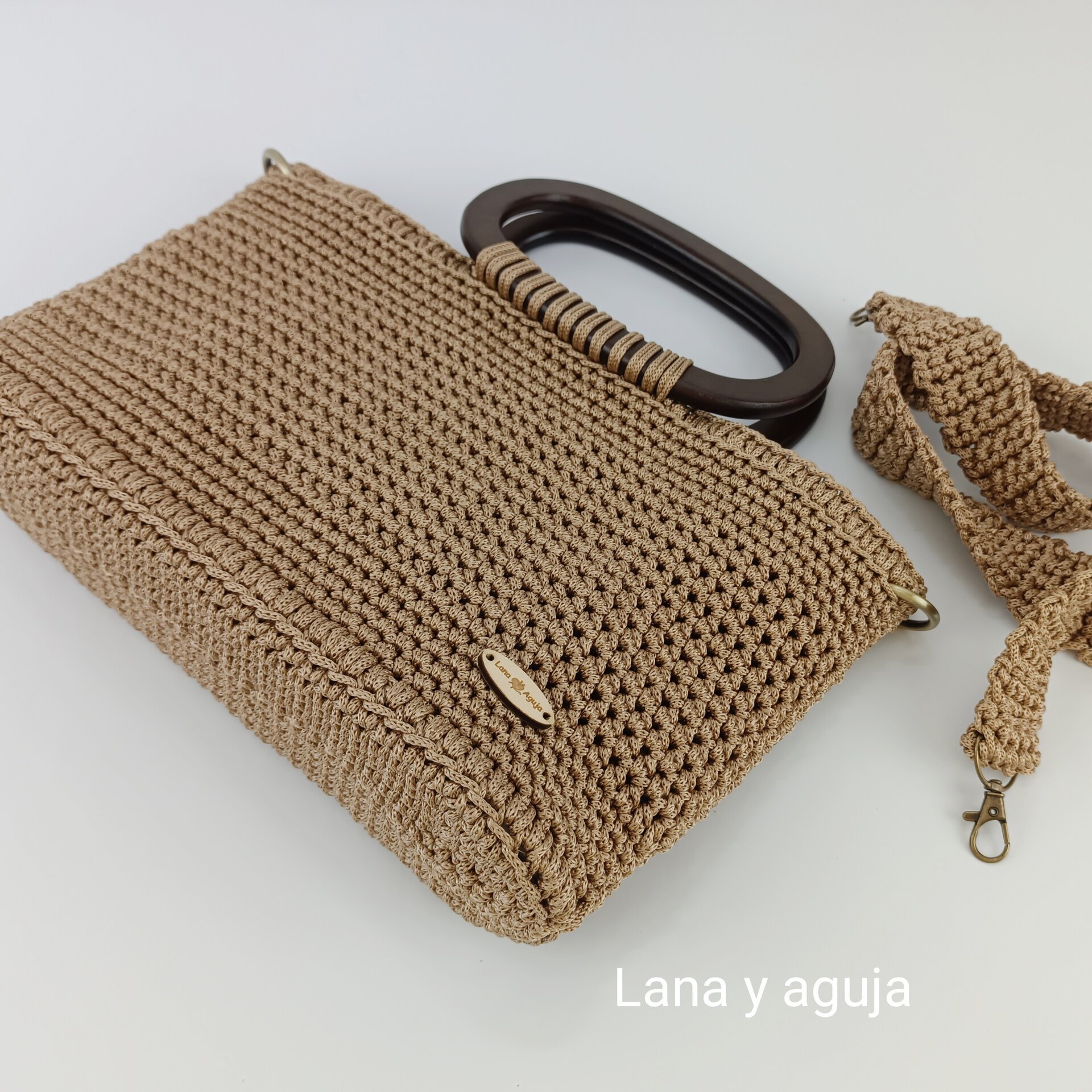 Bolso de crochet, bolso de hombro, tejido a mano, estilo doctor. - 4