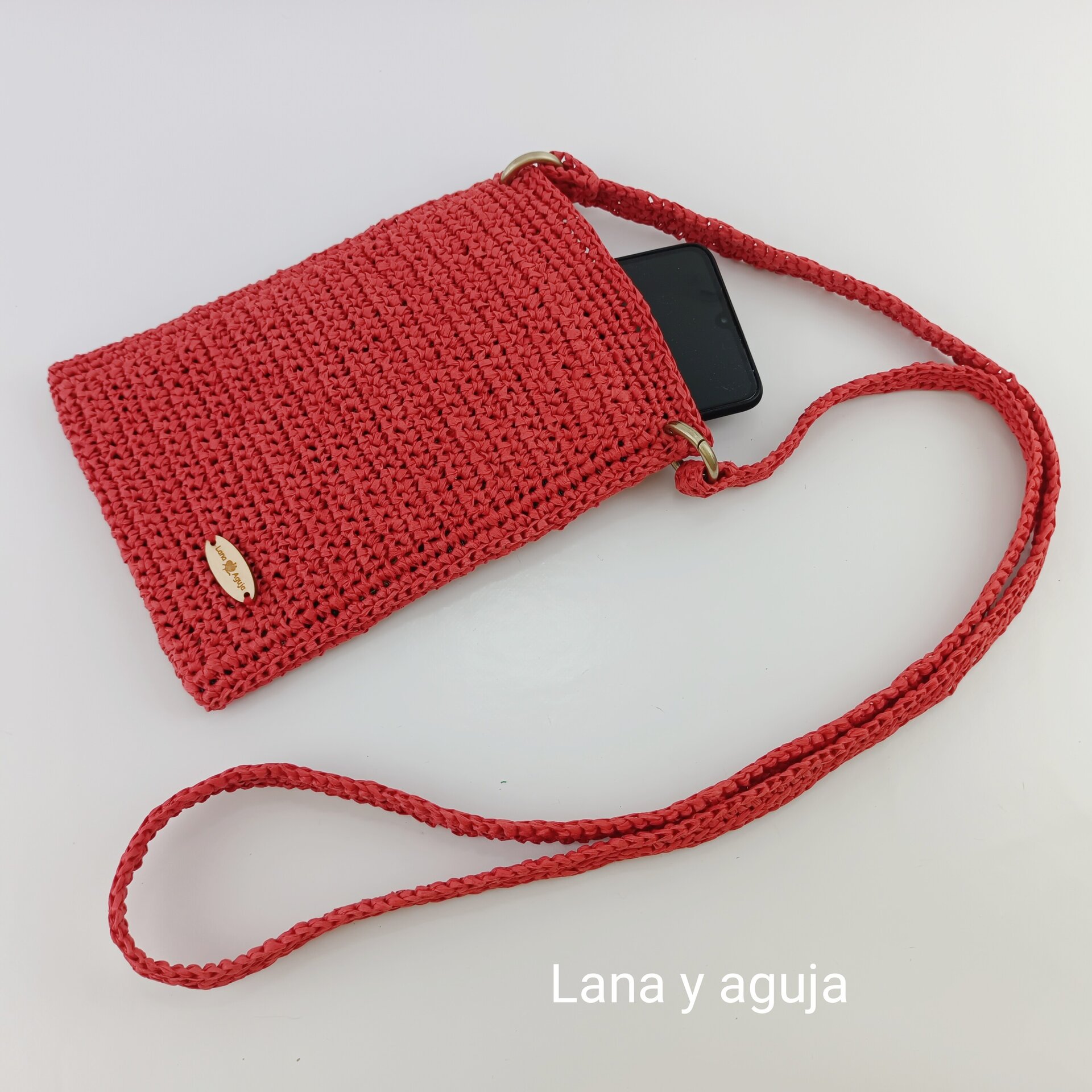 Bolso de crochet, bolso de hombro, tejido a mano, diseño original. - 3