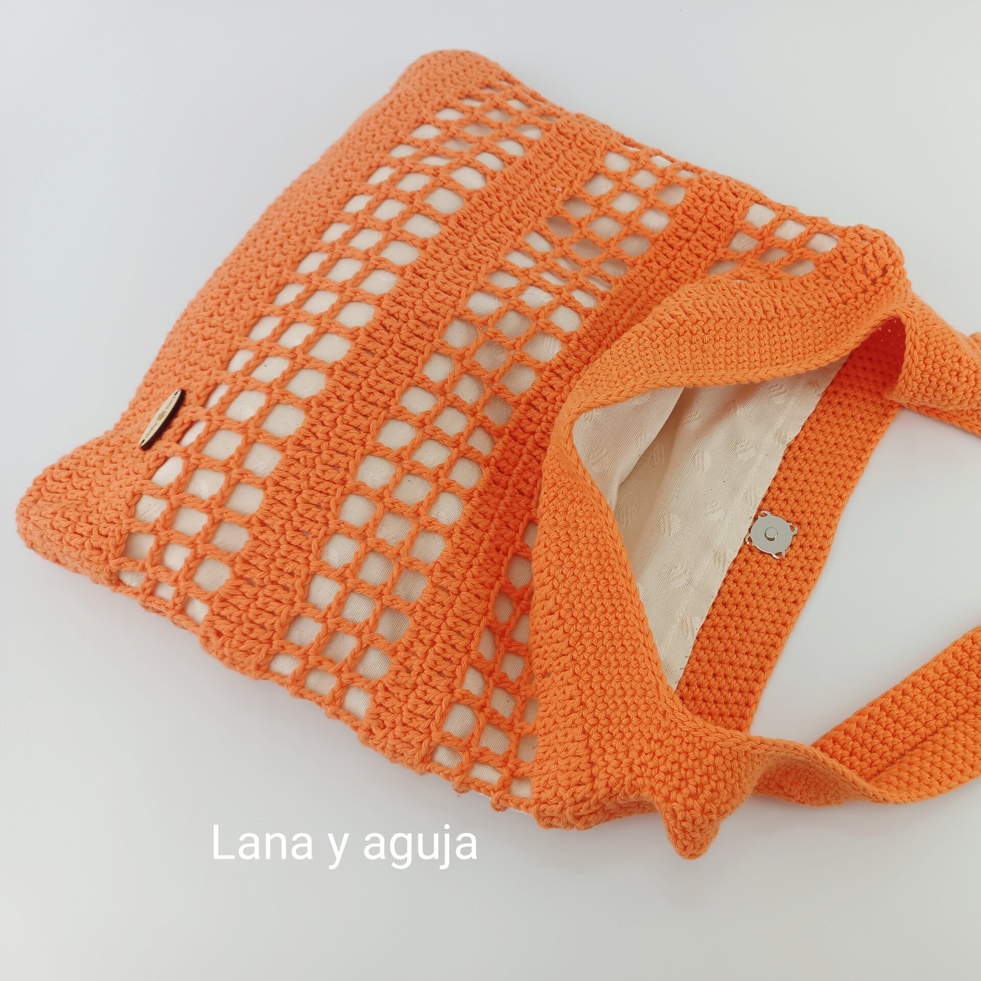 Bolso de crochet, bolso de hombro, tejido a mano, original. VARIOS COLORES. - 5