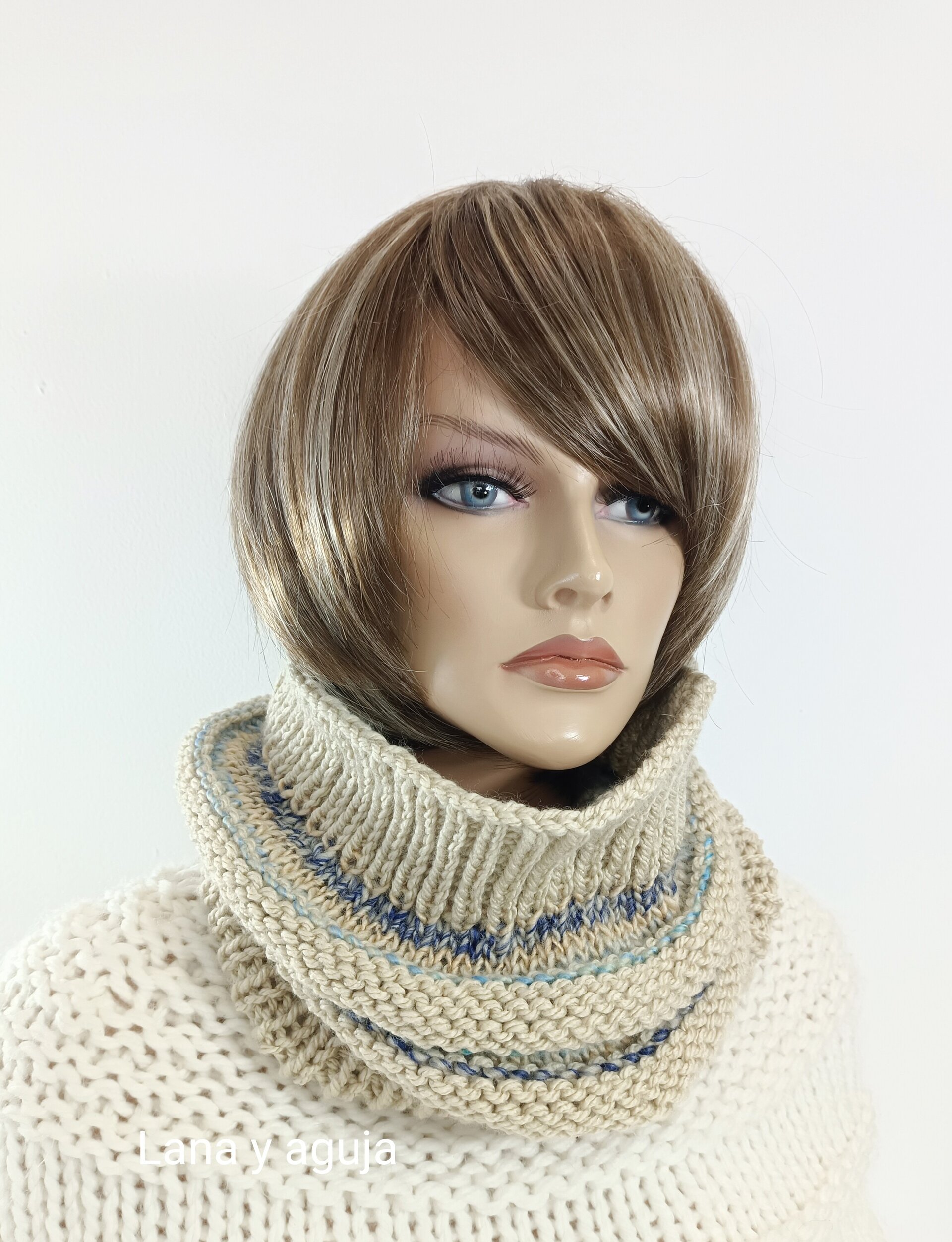 Cuello de lana tejido con dos agujas. Unisex - 5