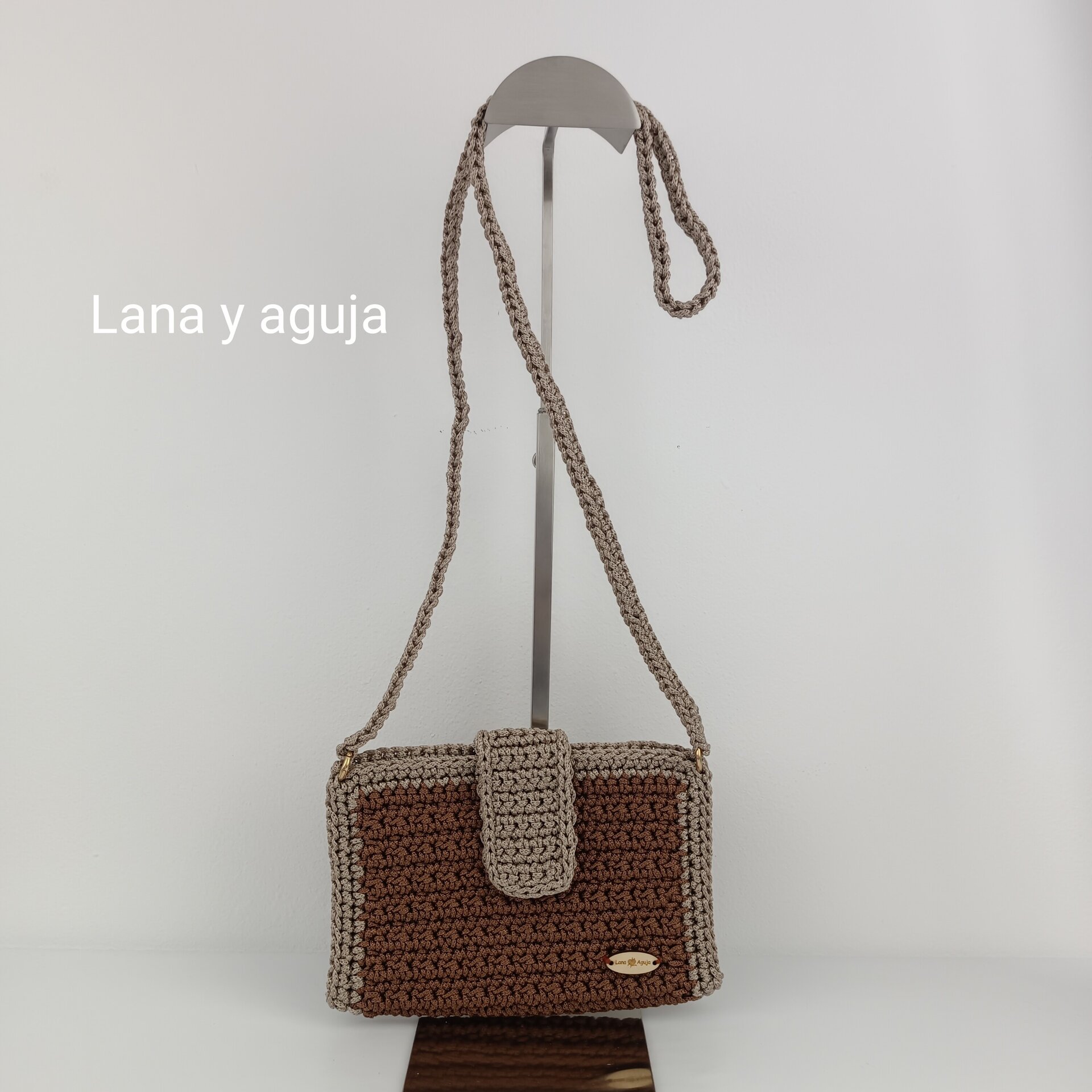 Bolso de crochet, Modelo Martina, Mini bolso. - 10