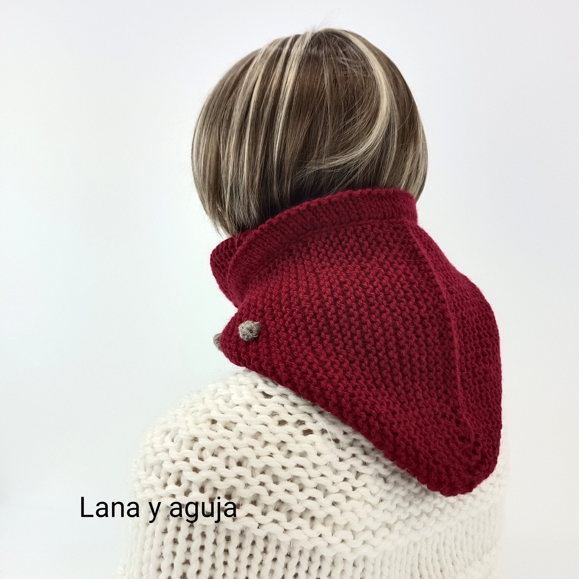 Balaclava tejida para mujer. Tejido a mano. - 4