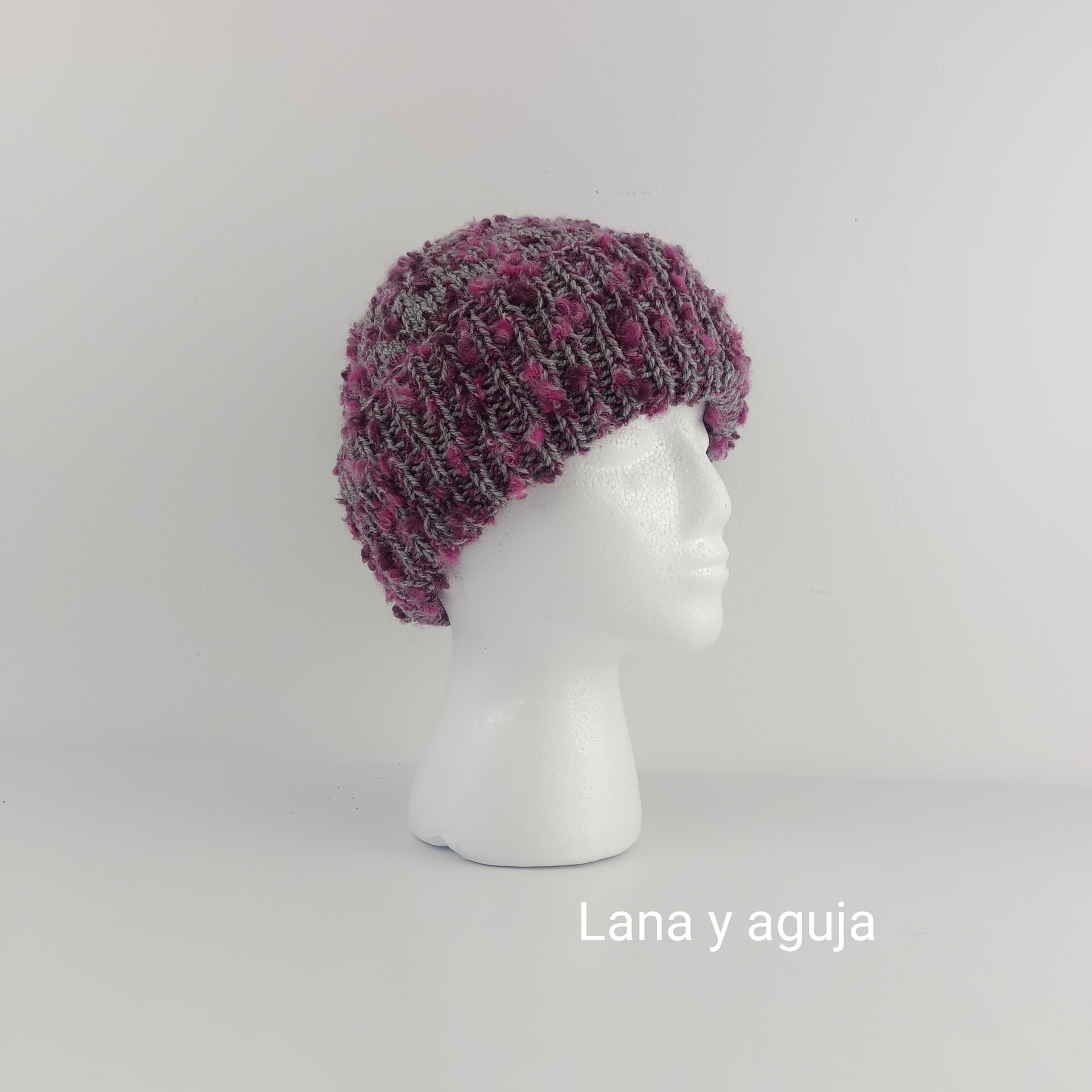 Gorro de lana tejido a mano, unisex, modelo nórdico. VARIOS COLORES - 8